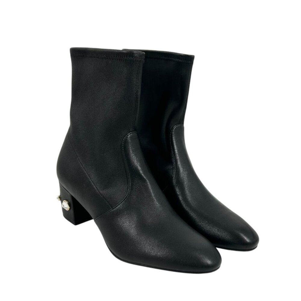 NWOB Stuart Weitzman Allshine Embellished Leather Heeled Boots - Picture 2 of 11